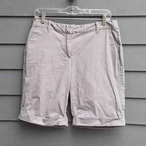 Ann Taylor Factory Mushroom Cuffed Shorts size 8